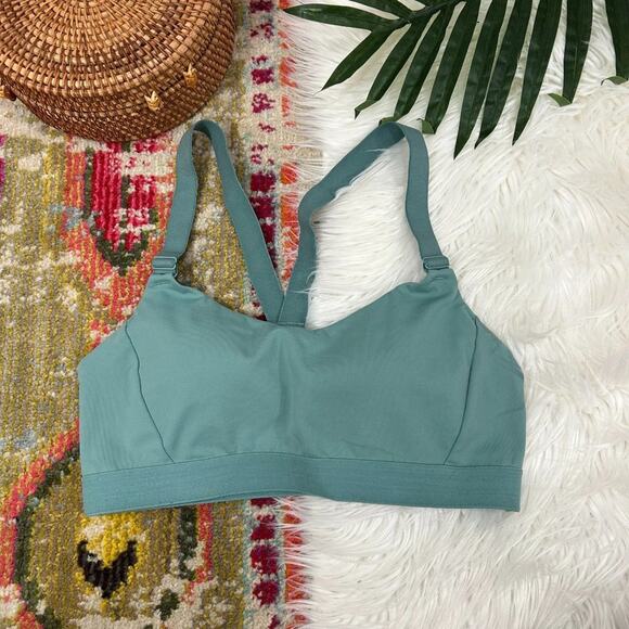 Old Navy Blue Light Support Lightly Padded Lightweight Sports Bra Small Workout - Picture 1 of 5